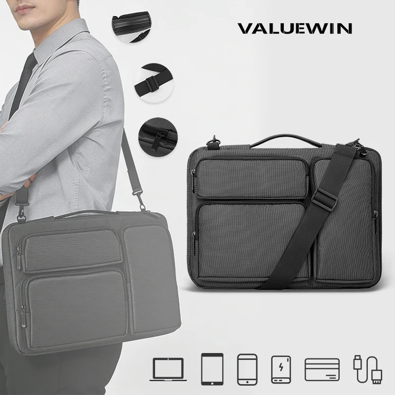 Laptop-Tasche 13 14 15 16 Zoll Laptop-Umhängetasche für Macbook Air Pro/HP/DELL/Lenovo, stoßfeste Schutzhülle für Computer.