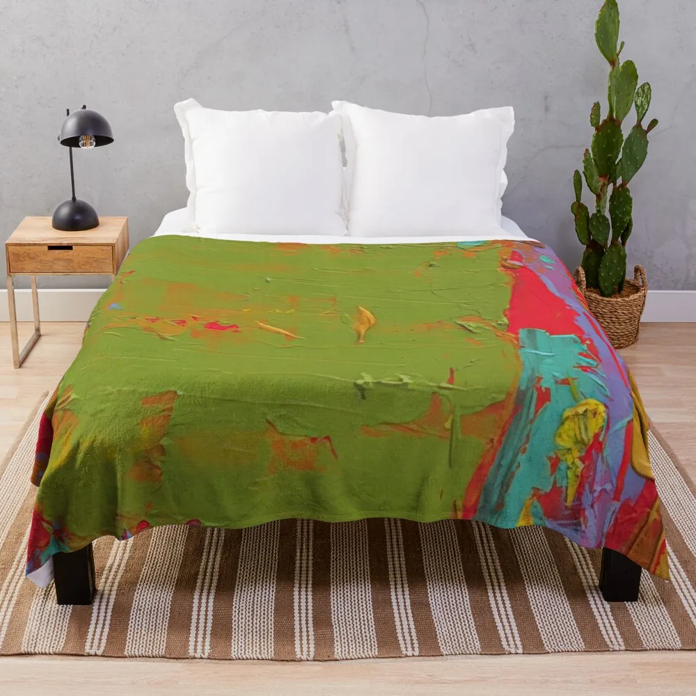 John Hoyland - 21.1.75 - 1975 Throw Blanket Bed Fashionable Flannels Blankets