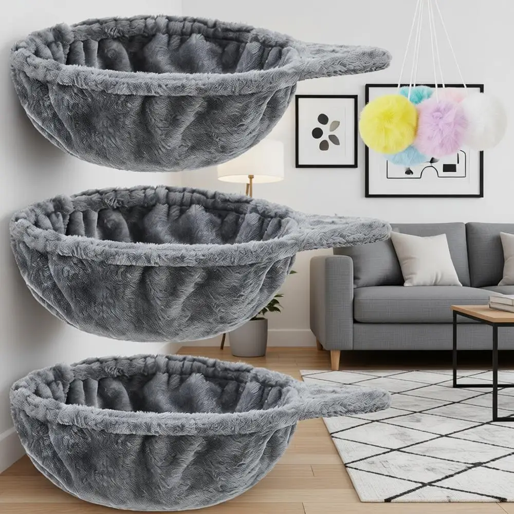 

3 Pack 14.6 Large Tree Hammock Basket Bed Lounger Replacement Parts with 6 Pcs Hanging Elastic Strings, Tree Accessories Hammock