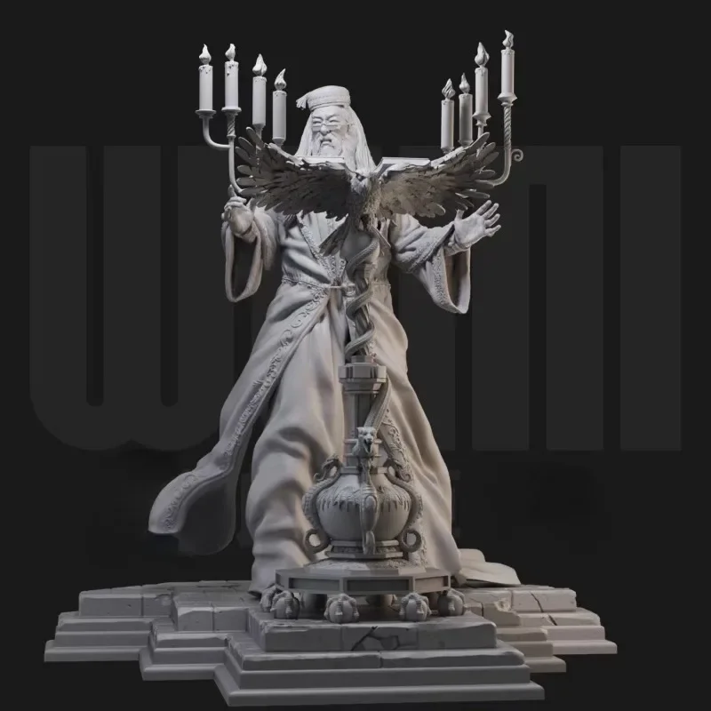 1/24 Scale Resin Figure Assembly Model Kit Old Magician Fantasy Adventure Miniature Toy Unassembled and Unpainted 3D printing