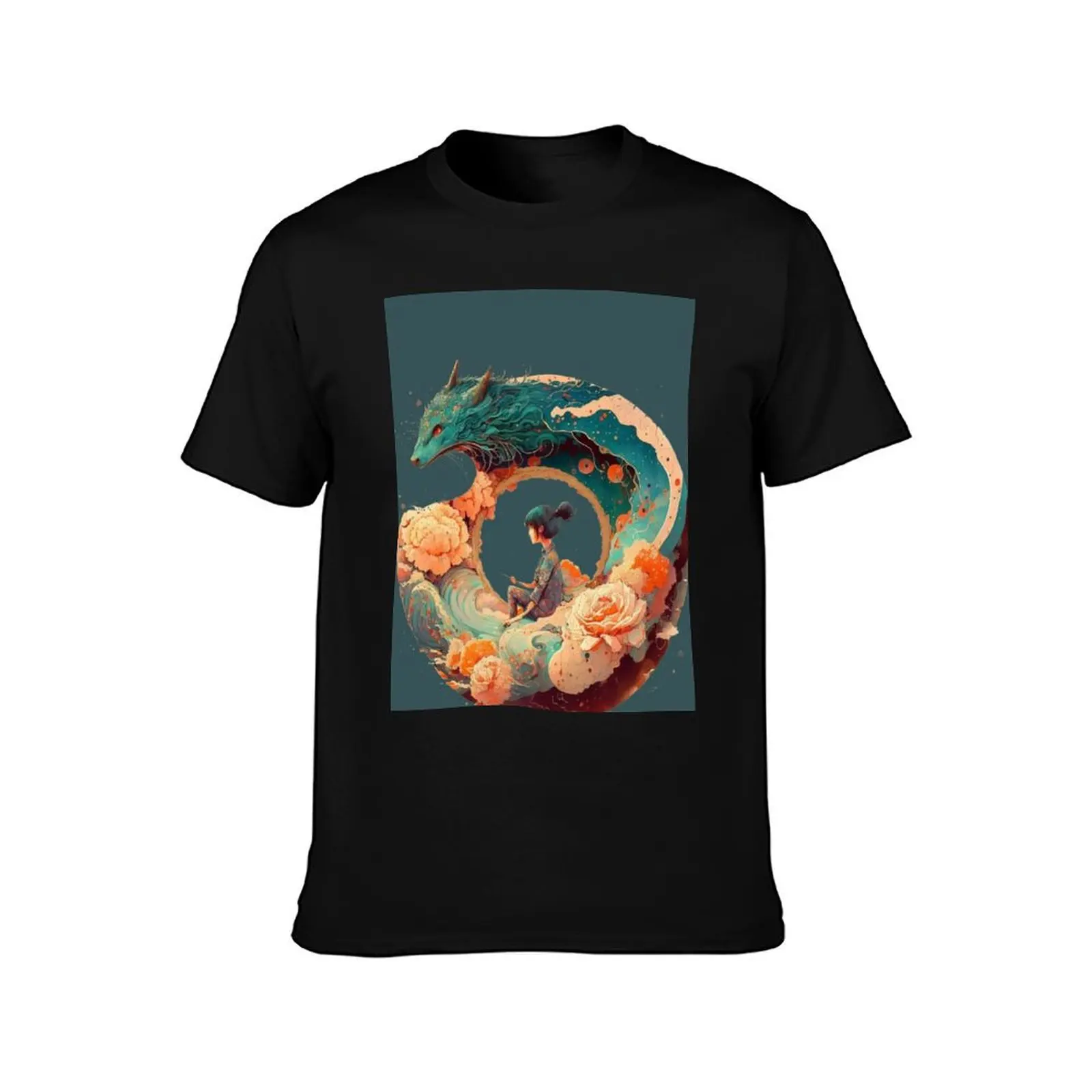 Girl Paint A Fantasy Creature T-Shirt Performance Workout Short Sleeve Tee T-Shirt