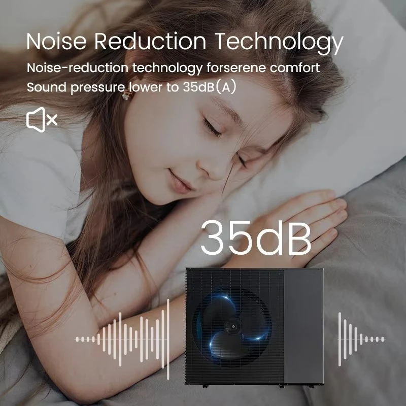 9KW 16KW 18kw Heating Cooling DHW Pump 35db R290 DC Inverter All in One Air Source Heat Pump Air Water Heater