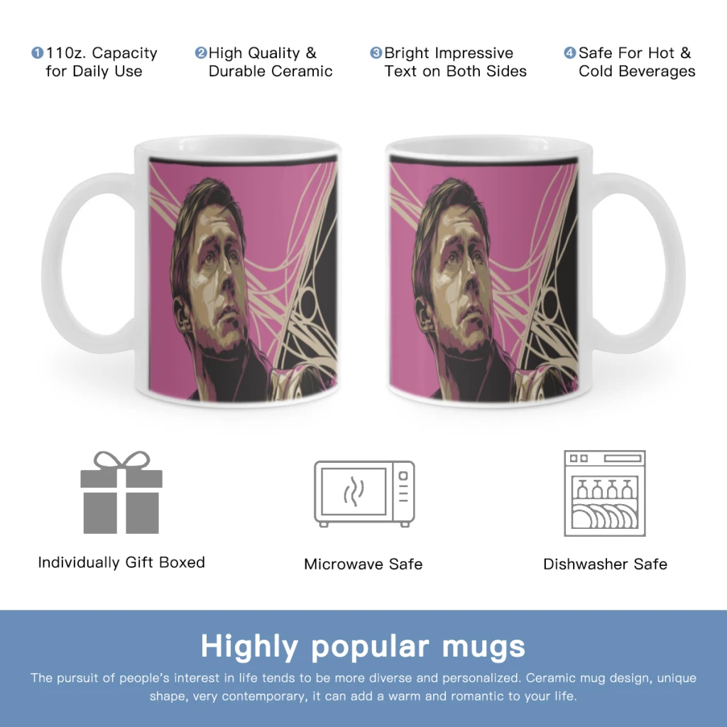 

Custom Ryan Gosling Free shipping Ceramic Cup Coffee Oatmeal Breakfast Cup Creative Personality Mug