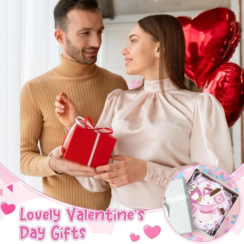 

Кофейная чашка ко Дню святого Валентина, липкие заметки, милые наклейки для заметок, креативные маркеры, элегантные, отклеивающиеся и прилипающие, подарки для вечеринки