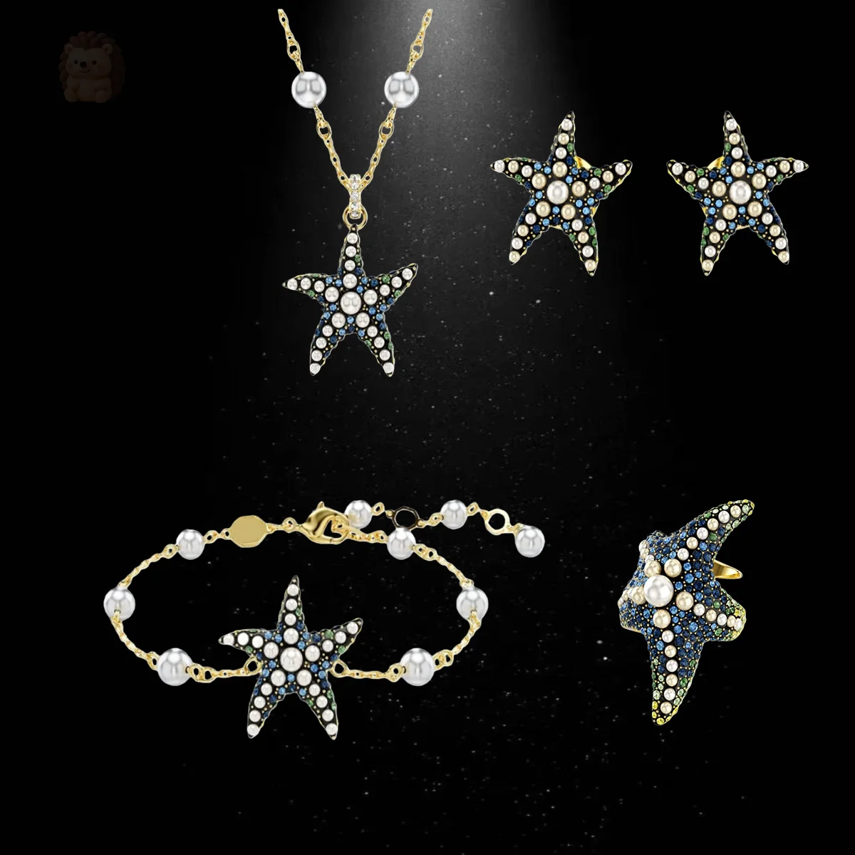 

Новинка 2025, Z Advanced Series, ожерелье с дизайном океана, кулон, кольцо, комплект ювелирных изделий, легкий роскошный индивидуальный дизайн, рождественский подарок