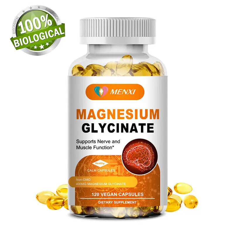 Magnesium Glycinate Caps 400mg Mineral Supplement For Women & Mens Sleep Support