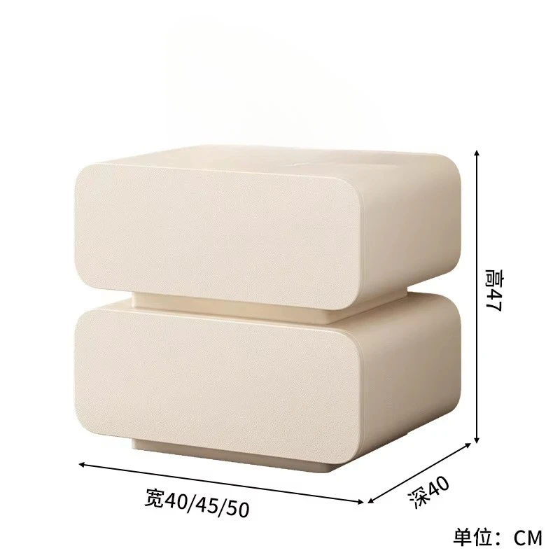 Bedroom or living room household small modern simple solid wood bedside locker cream bedside table