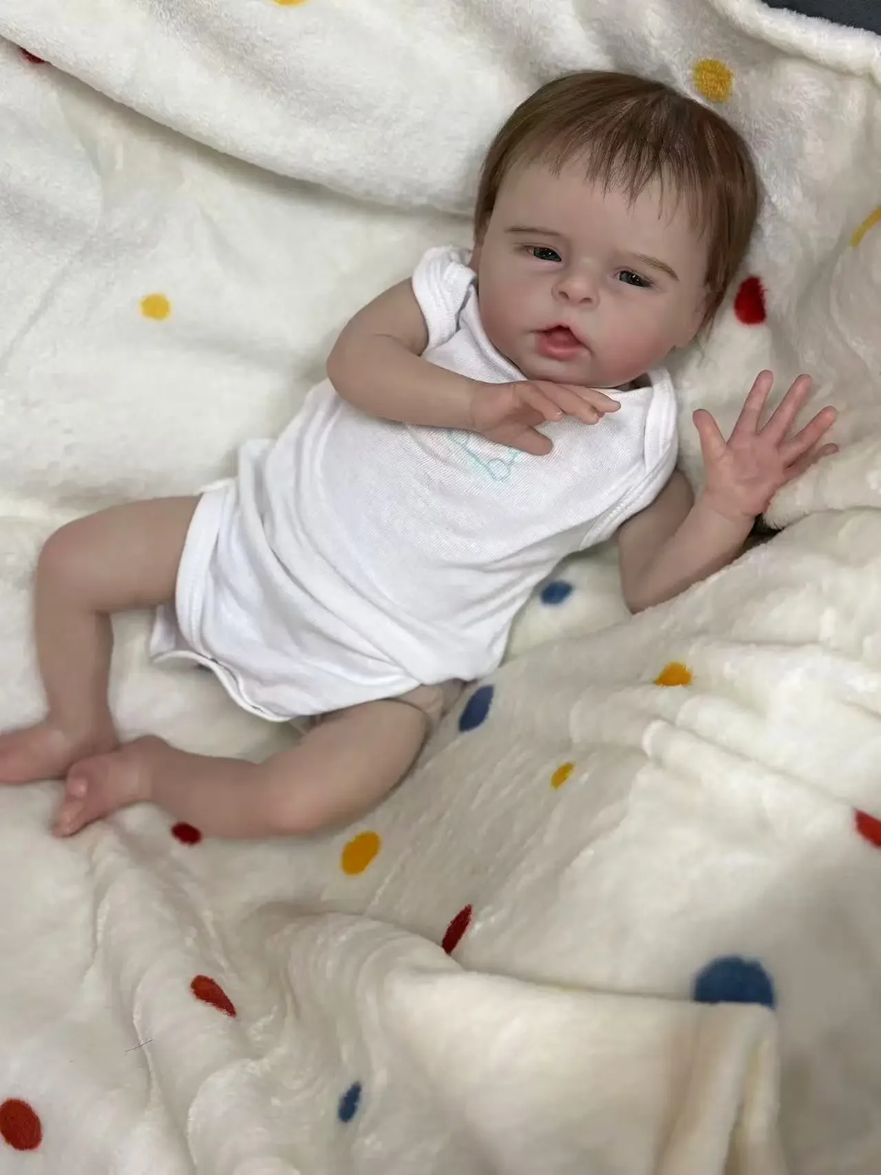 

St.Store индивидуальная ограниченная поставка 18 дюймов Reborn Baby Levi с укорененными волосами, уже готовая кукла, рождественский подарок
