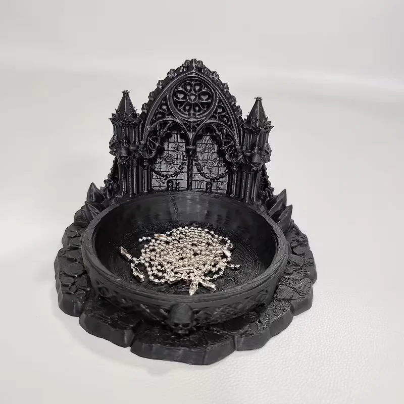 Gothic Castle Jewelry Tray, Home Decoration Jewelry Storage Tray, Suitable for Various Scenarios - Keys, Earrings, Necklaces