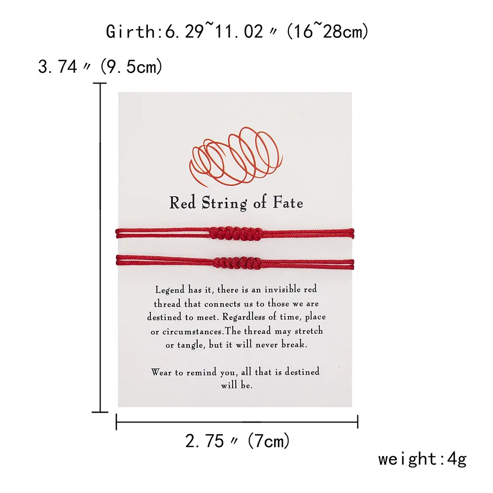 Handmade Knot Bracelet For Women Men Red String Of Fate Wrap Bangle Couple Good Lucky Friendship Jewelry Accessories