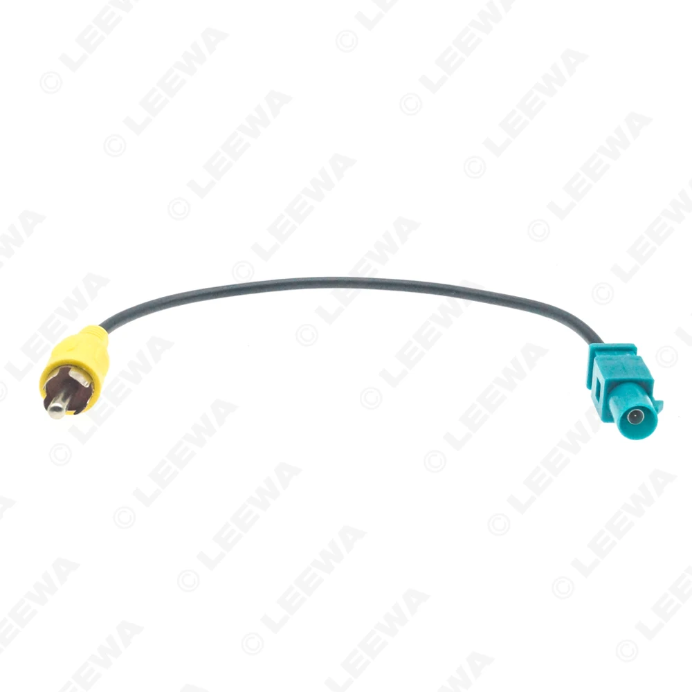 LEEWA Male Fakra To RCA Camera Retention Cable For Mercedes/Land Rover/Porsche/Ford Installation #CA7615