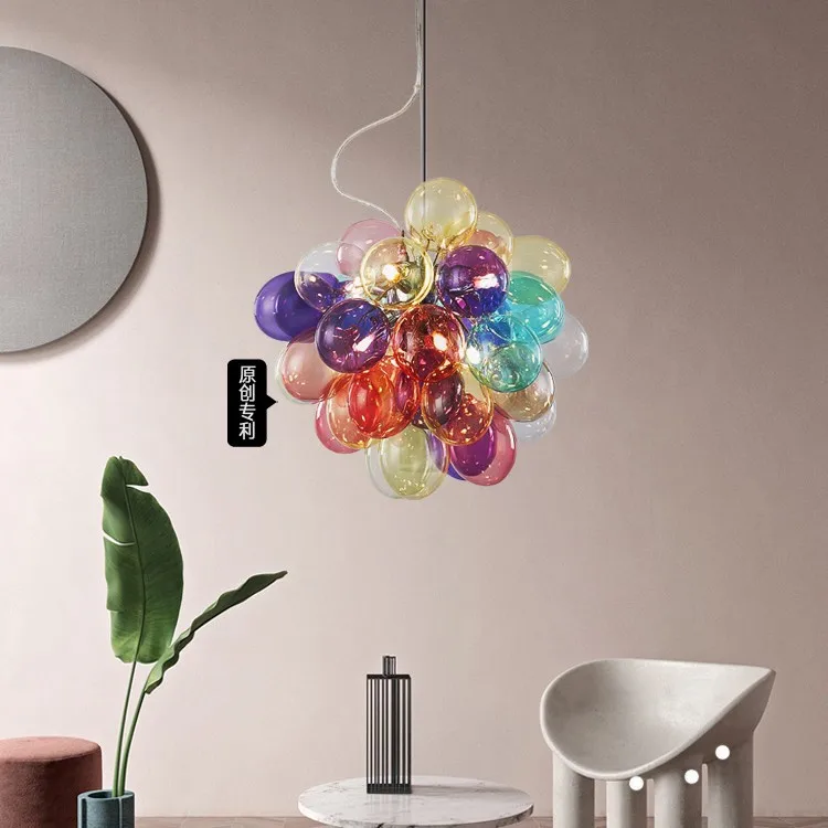 Romantic Pendant Light E14 G9 Bulb Purple Blue Green Yellow