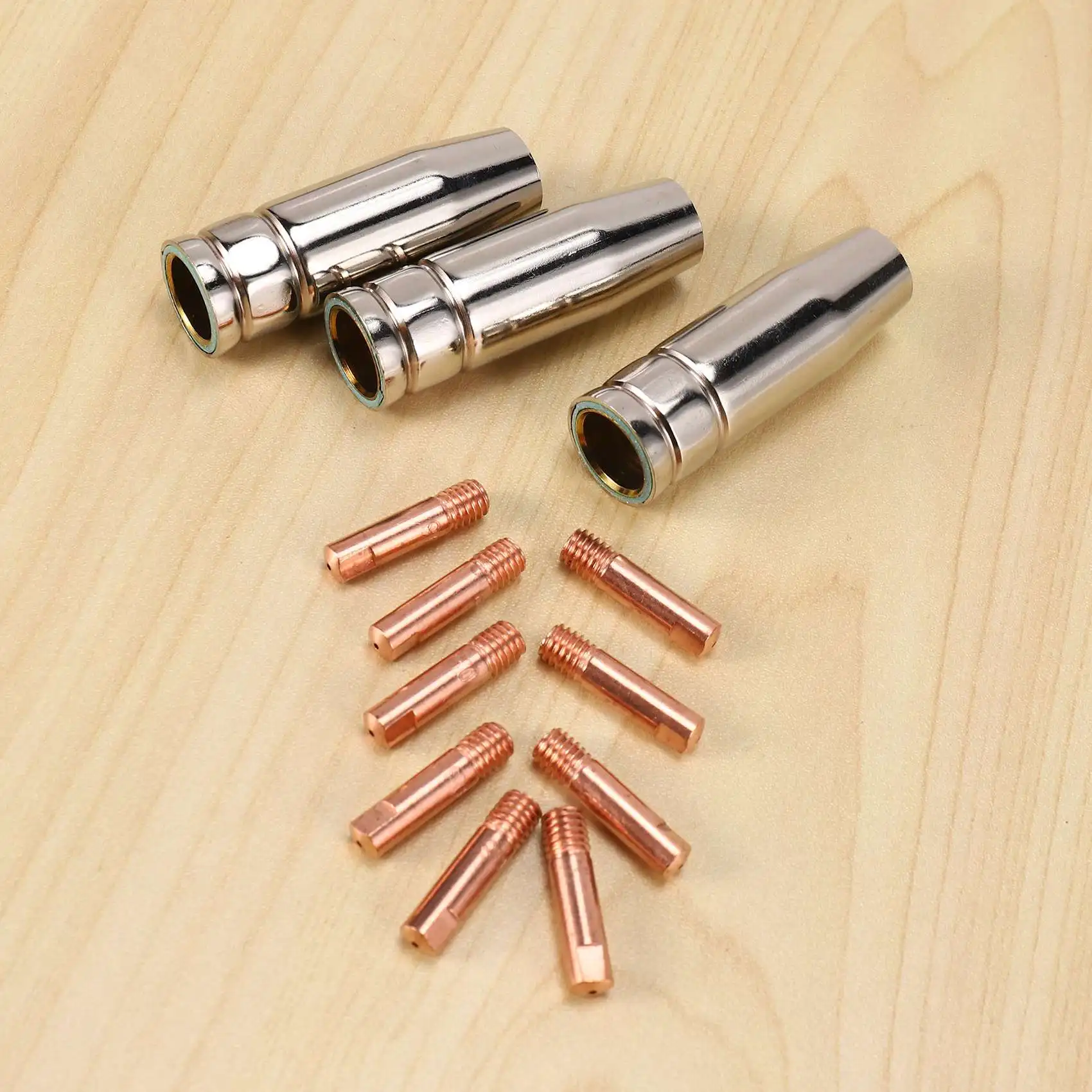 13 Stuks Co2 Mig Lastoorts Luchtgekoelde Mb 15ak Contactpunthouder Gasmondstuk 0.8Mm Lasschild Mantelmondstuk Tip Set