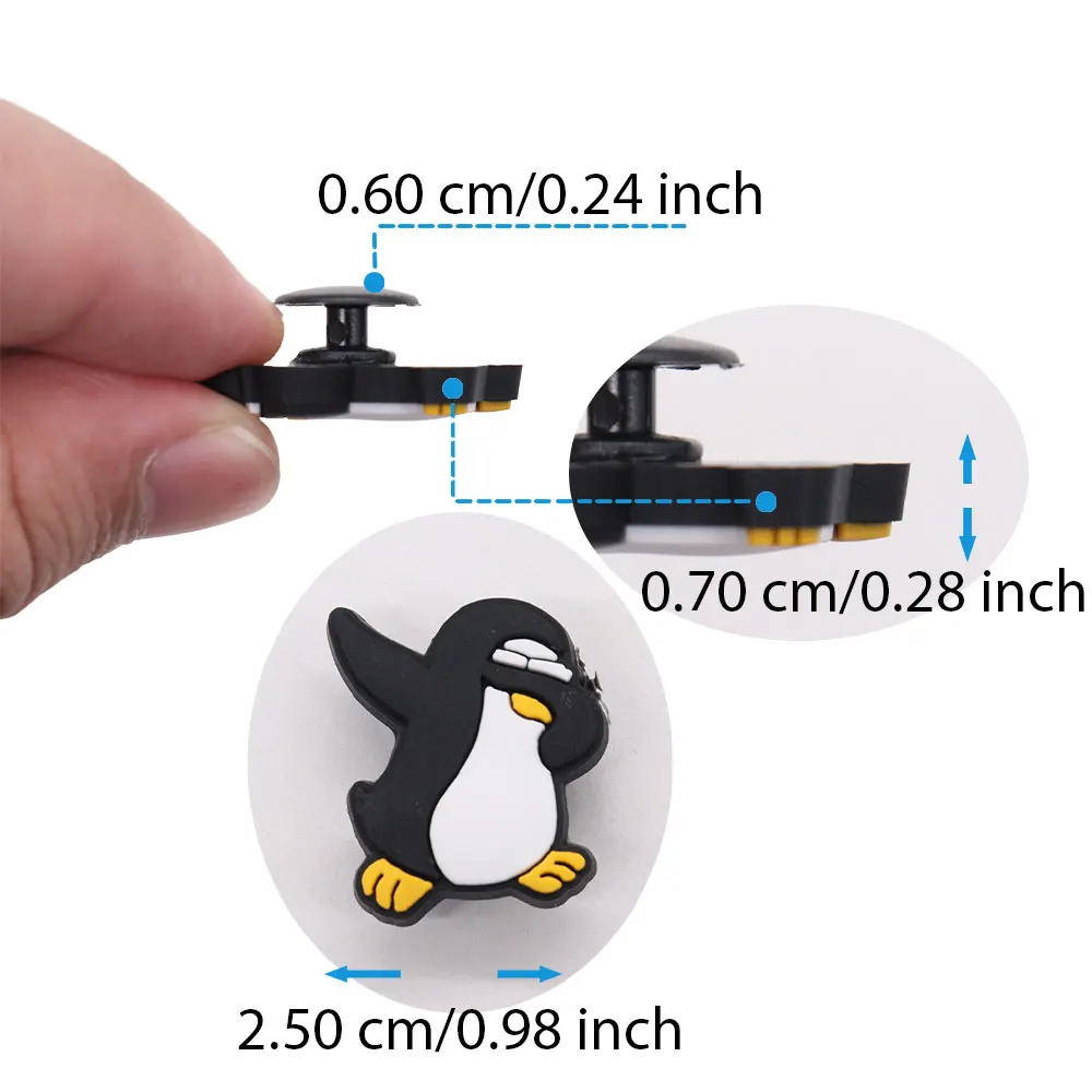 9 قطعة/المجموعة جميل الحيوان البطريق الأحذية السحر ل سوار ذاتي الصنع معصمه صندل اكسسوارات الاطفال النساء هدايا الحفلات #6