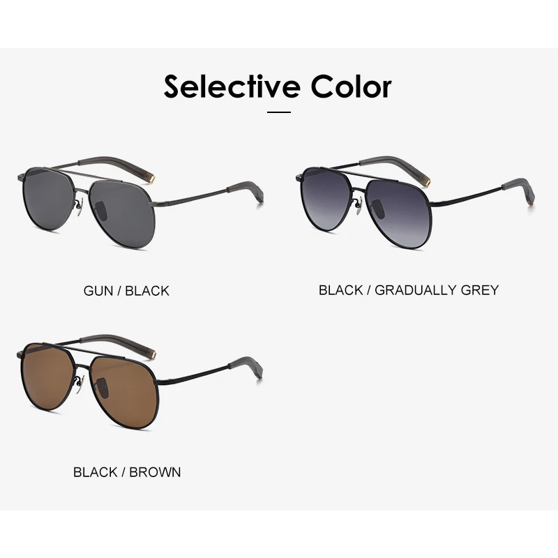 ﻿ TAG Hezekiah brand 2025 Men's Titanium Alloy Elliptical Polarized Sunglasses Durable Fashionable Eye Protection  50005
