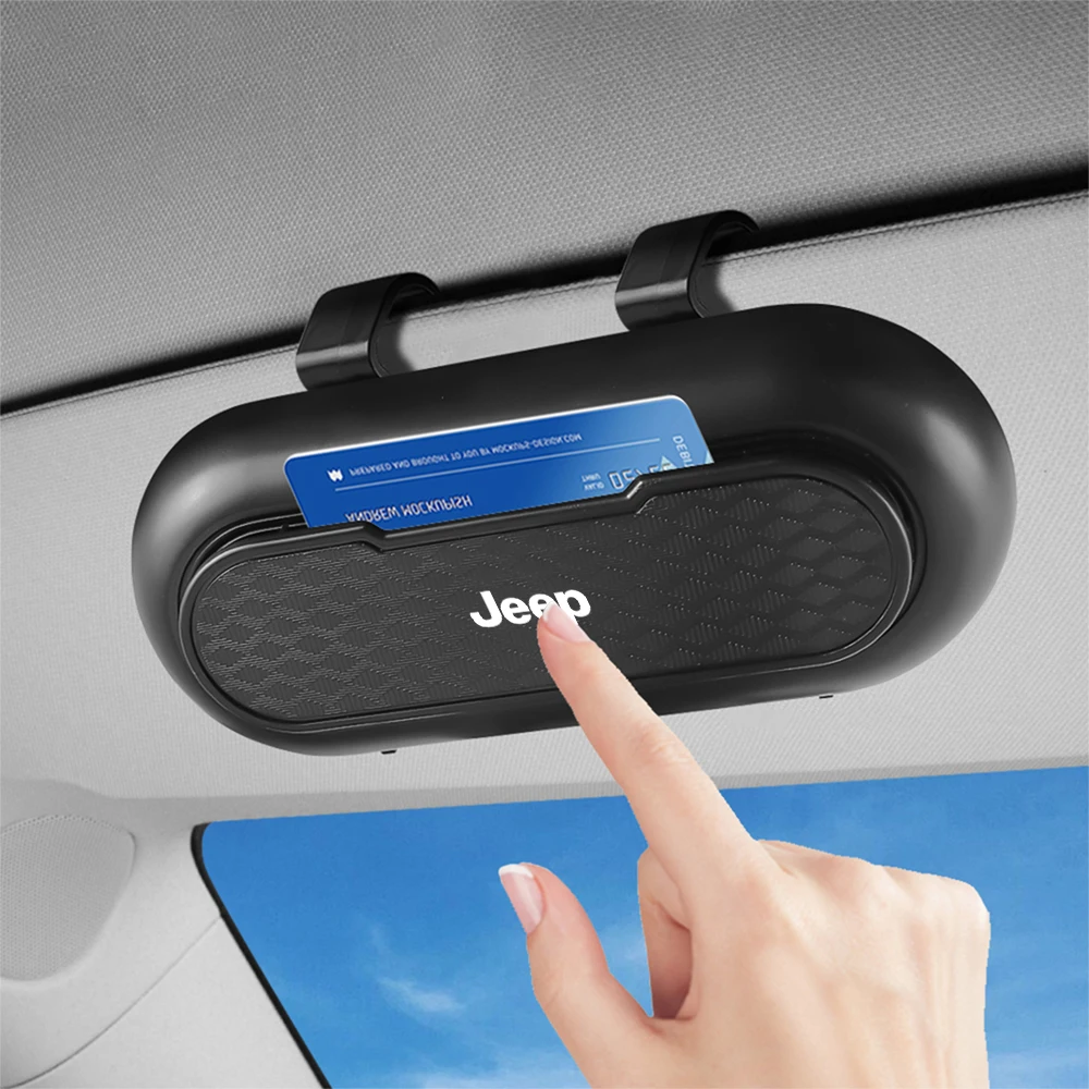 Car Sun Visor Glasses Case Sunglasses Organizer Box Easy Carry For Jeep Renegade Wrangler jk Compass Grand Cherokee Gladiator
