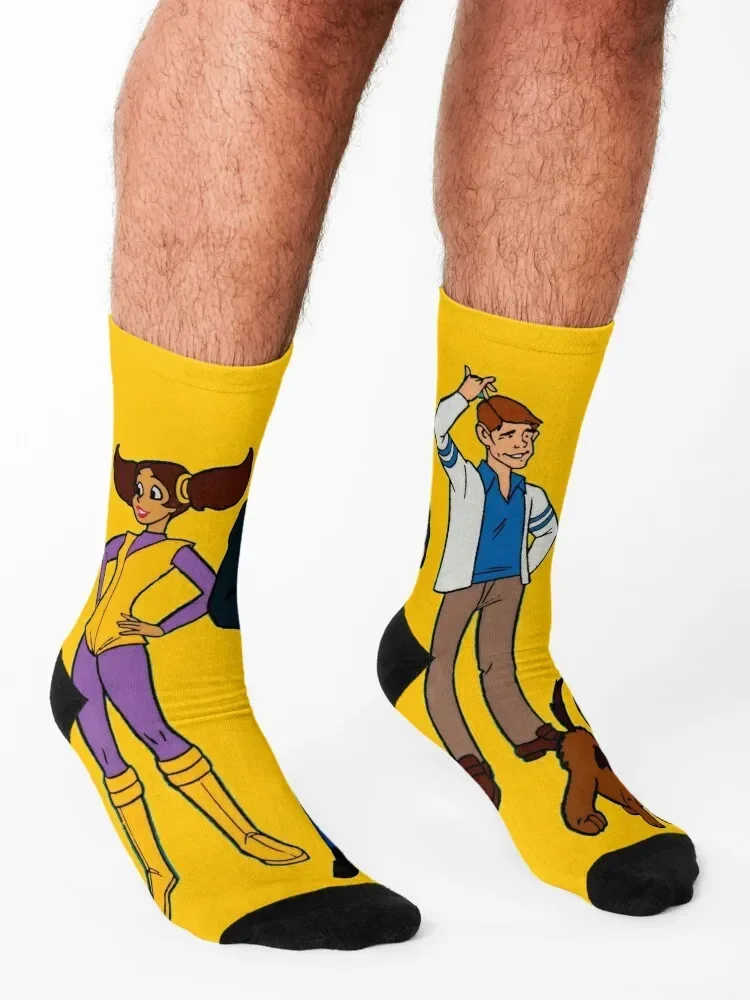 The Fonz and The Happy Days Gang - جوارب تلفزيونية كلاسيكية من السبعينيات للأطفال جوارب شتوية حرارية للهالوين للفتيات والرجال