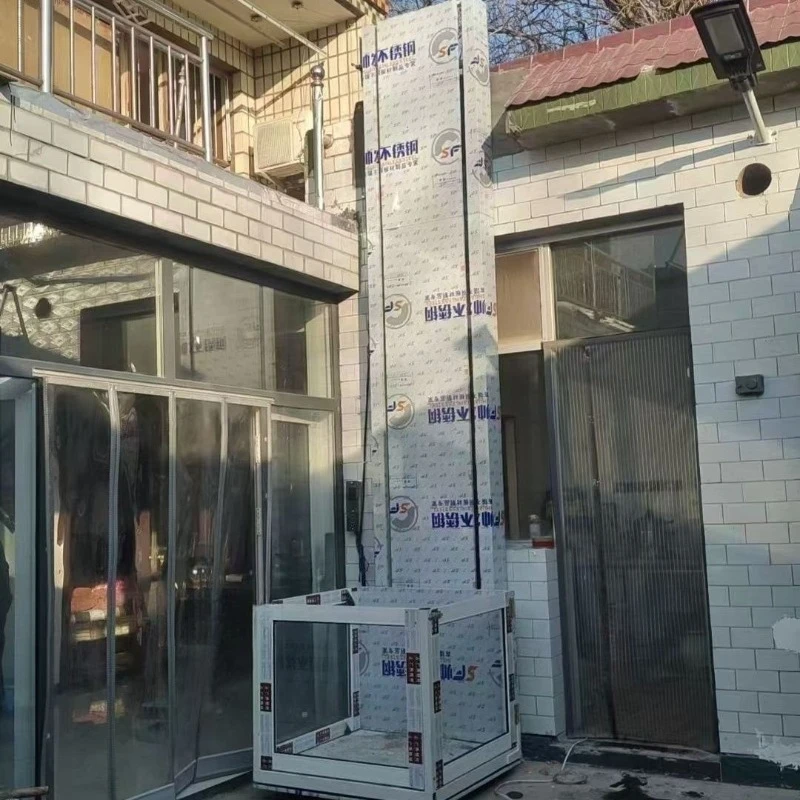 

Hydraulic Cargo Lift Simple Platform Warehouse Factory Guide Rail Elevator Electric Home Small Lift Hoist