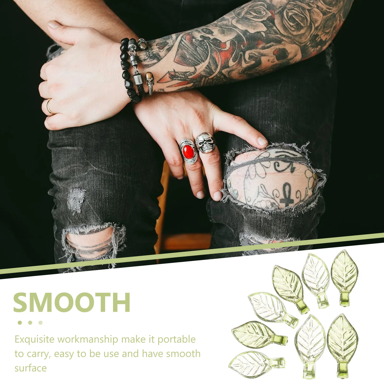 

100Pcs Acrylic Leaf Charms Portable Smooth Surface for DIY Necklace Bracelet Earrings Jewelry Craft Supplies Acrylic Charms