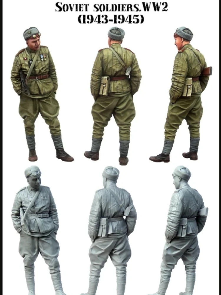 1/35 Scale Garage Kit Resin Figure Building Model Kit Hobby  Diorama Soviet Soldiers Historical Military Unassambled & Unpainted