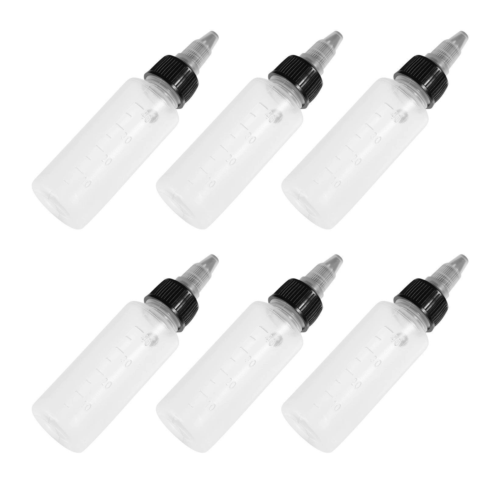 

6 Dropper Bottles Dispensing Applicator Color Plastic Liquid Panting Transparent Design Sealed No Leakage Safe Durable Reliable