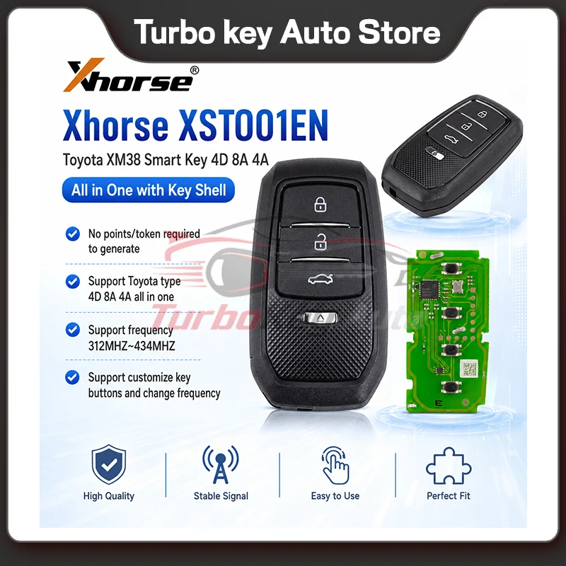Умный ключ Xhorse XM38 XSTO01EN 4D 8A 4A All in One с корпусом ключа и инструментом Key Tool Max Pro VVDI2
