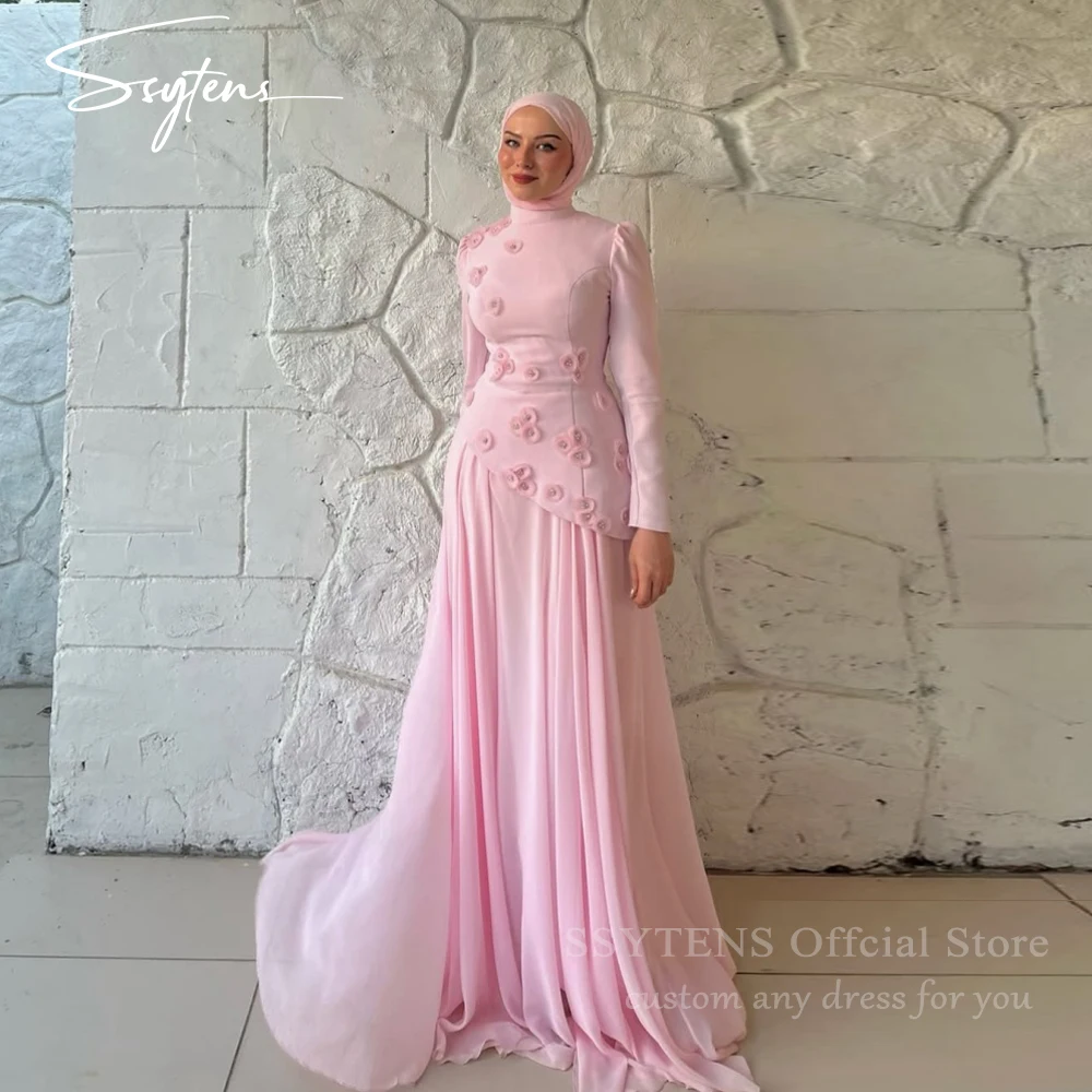 

SSYTENS Modest Mermaid Evening Dresses Muslim Pleats Full Sleeves Prom Dresses Beaded Formal Occasion Prom Gowns 2026 Customized