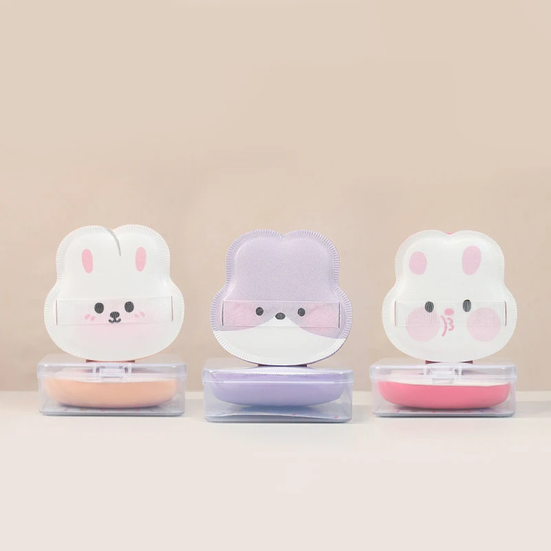 Bunny Air Cushion Foundation Puff Super Soft Do Not Eat Powder Makeup Blender Marshmallow Sponge Wet and Dry Dual Use with BOX