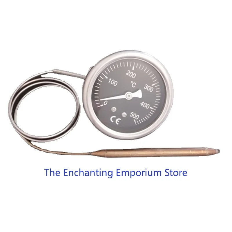 High temperature oven pizza oven temperature dial 0-500 degrees Celsius thermometer stainless steel shell circular