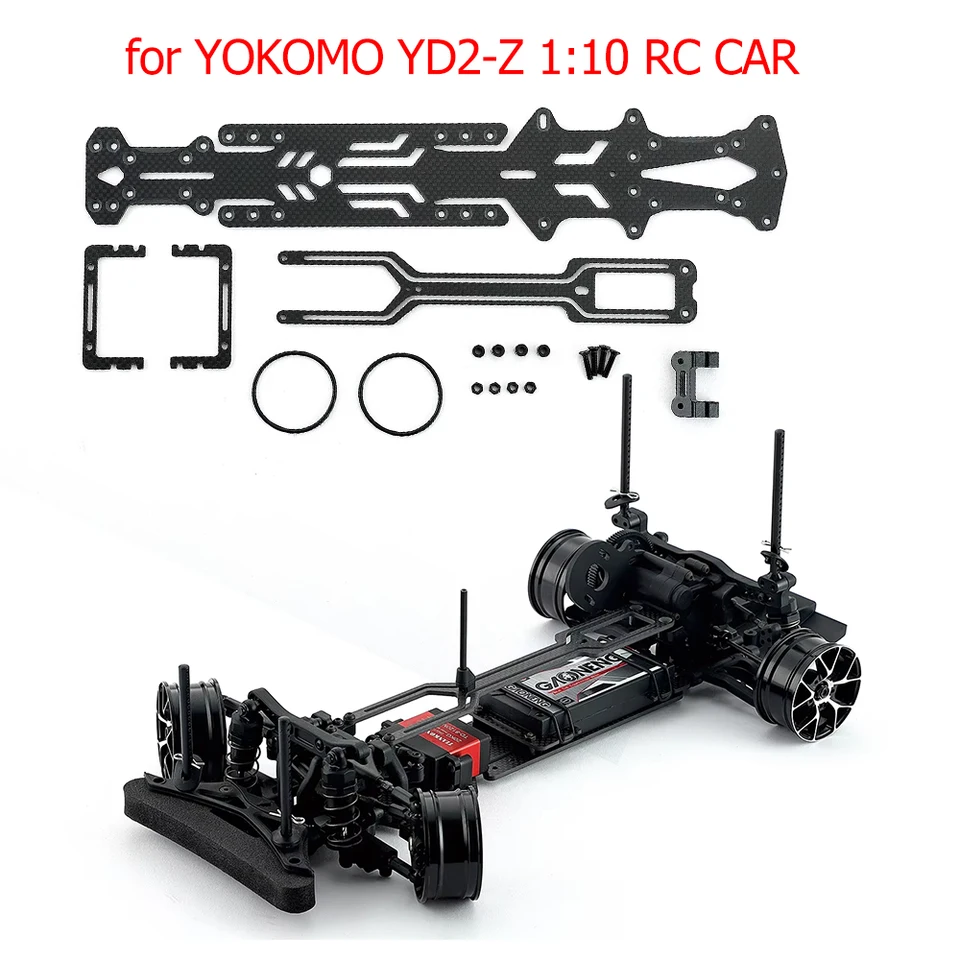 Yokomo YD2-Z用カーボンファイバーシャーシホルダー,1:10スケールの