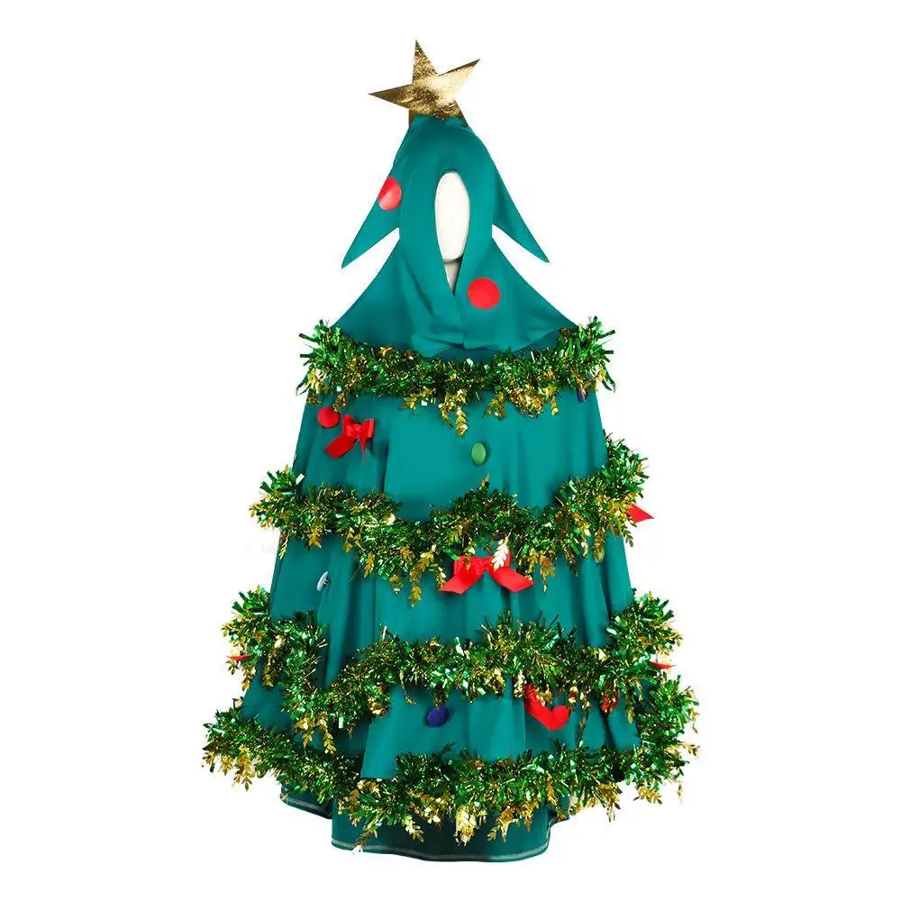 Cisas شجرة تأثيري مقنعين رداء مرحلة الأداء زي لوهوين الزي المرأة ملابس العرقية التقليدية شتاء 2024