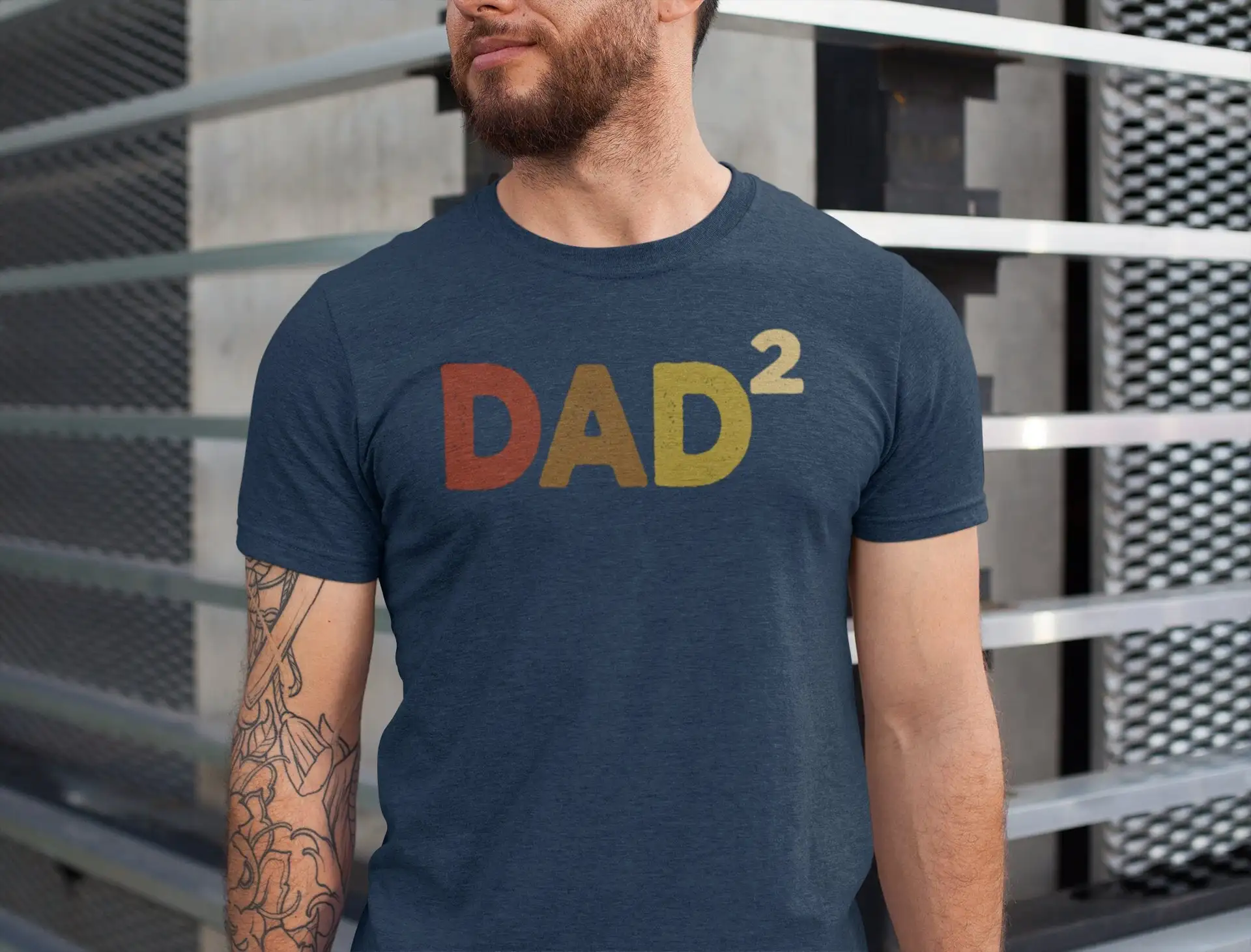 Dad Of Two T Shirt Father's Day Twins To Be 2 GifT Retro Father