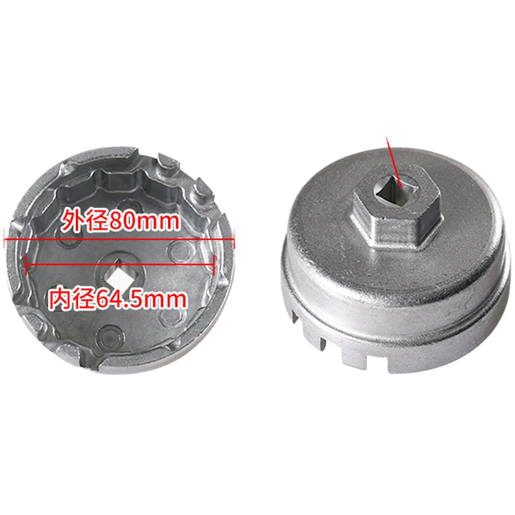 3 8 Inch Drive Oil Filter Wrench Vehicle Maintenance White,Black Steel Components Lightweight Construction For Toyota