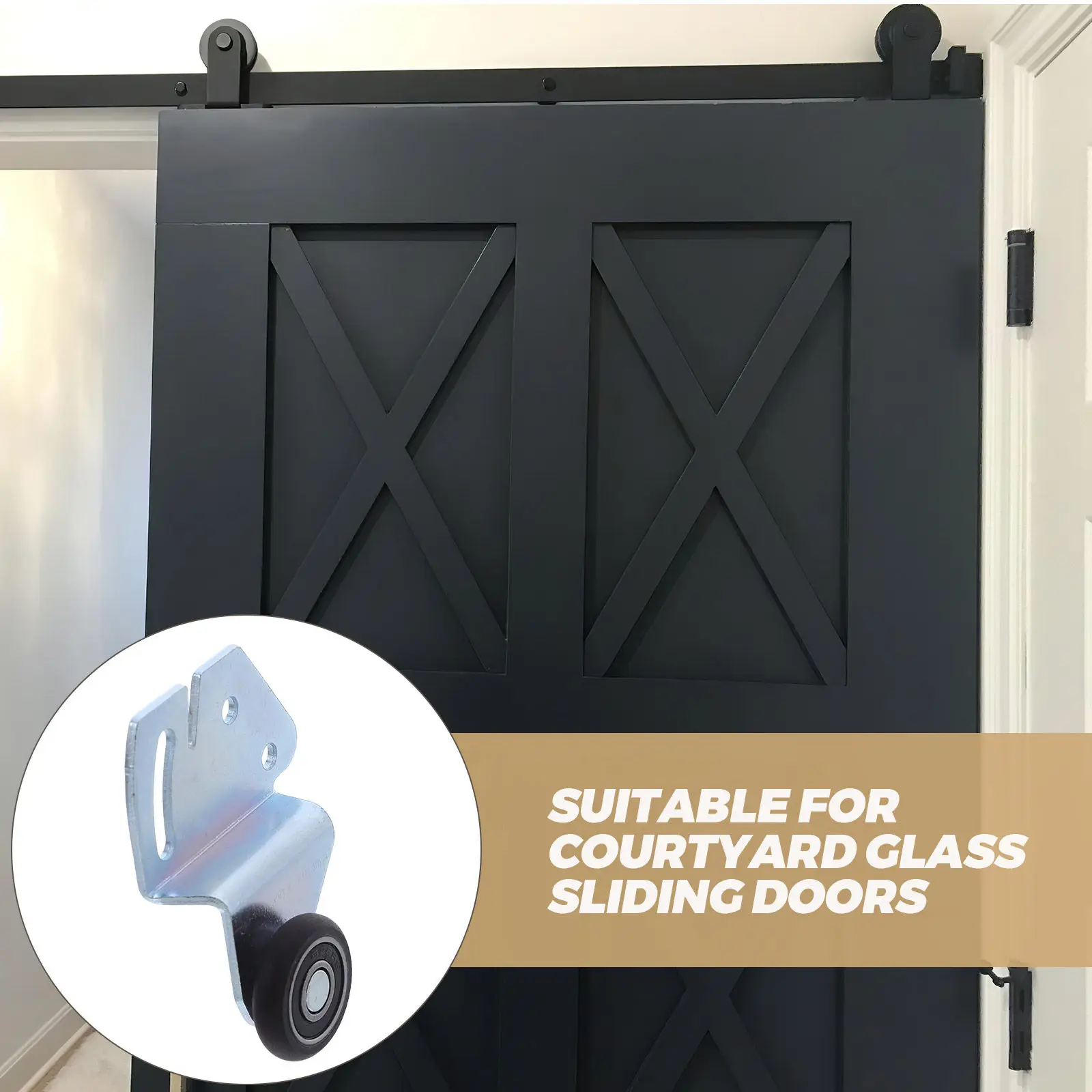 1Set Sliding Wardrobe Door Hardware Closet Nylon Pulley Cabinet Roller Wheel Heavy Duty Silent Pulley