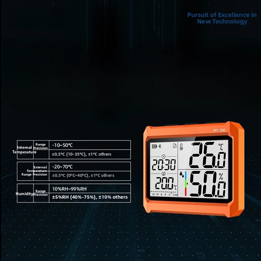 IPT 100 Wireless Temperature Humidity Meter High Accuracy Data Logger With External Probe For Industrial Laboratory Environmenta