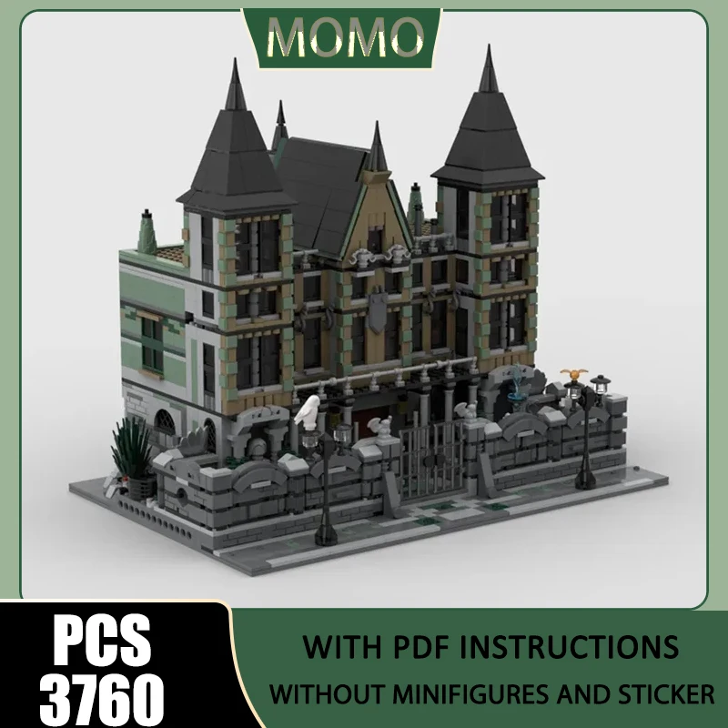 

Medieval Castle Model Moc Building Blocks Tower Estate Model Technology Brick DIY Assembly Construction Toy Holiday Set Gift