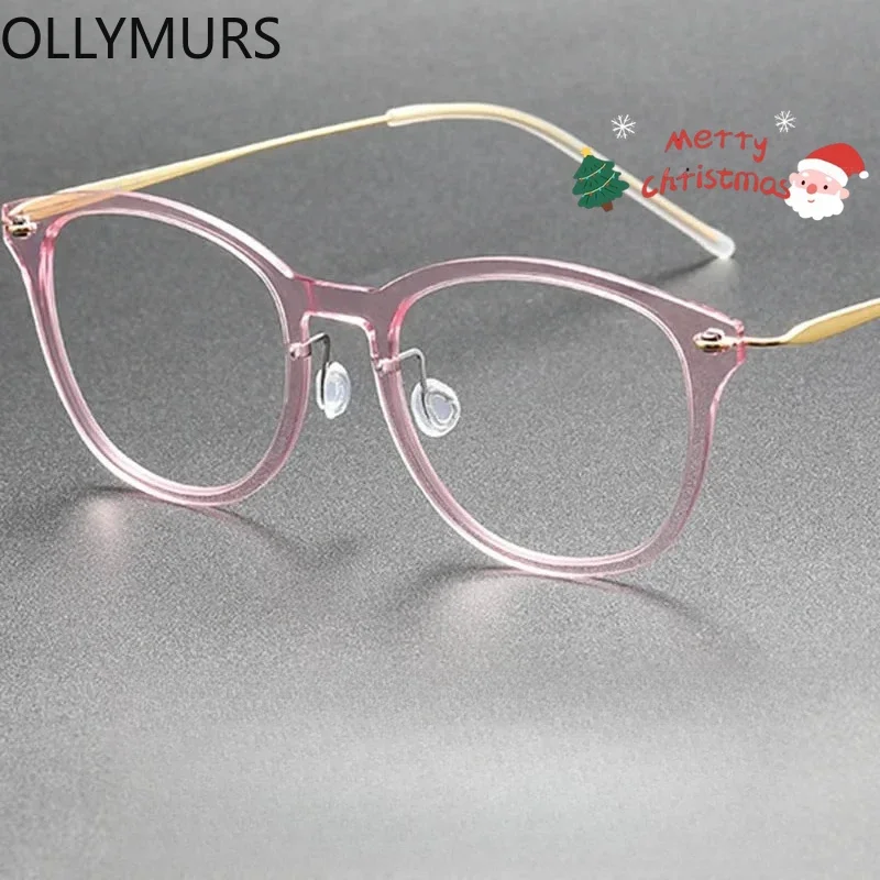 

KIZN Дания безвинтовые оправы для очков для мужчин и женщин, винтажные титановые очки, легкие очки, красочные 6506