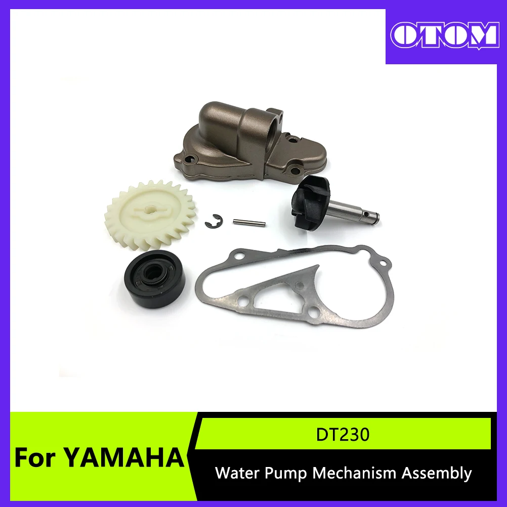 OTOM Complete Water Pump Mechanism Assy Dirt Bike DT230 MT250 Engine Cooling Pump Gear Impeller Oil Seal And Cooling Pump Cover