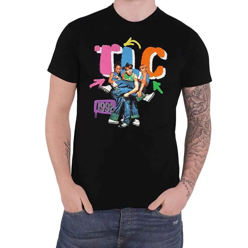 

Футболка Tlc с логотипом группы Kicking Group, новый официальный черный цвет