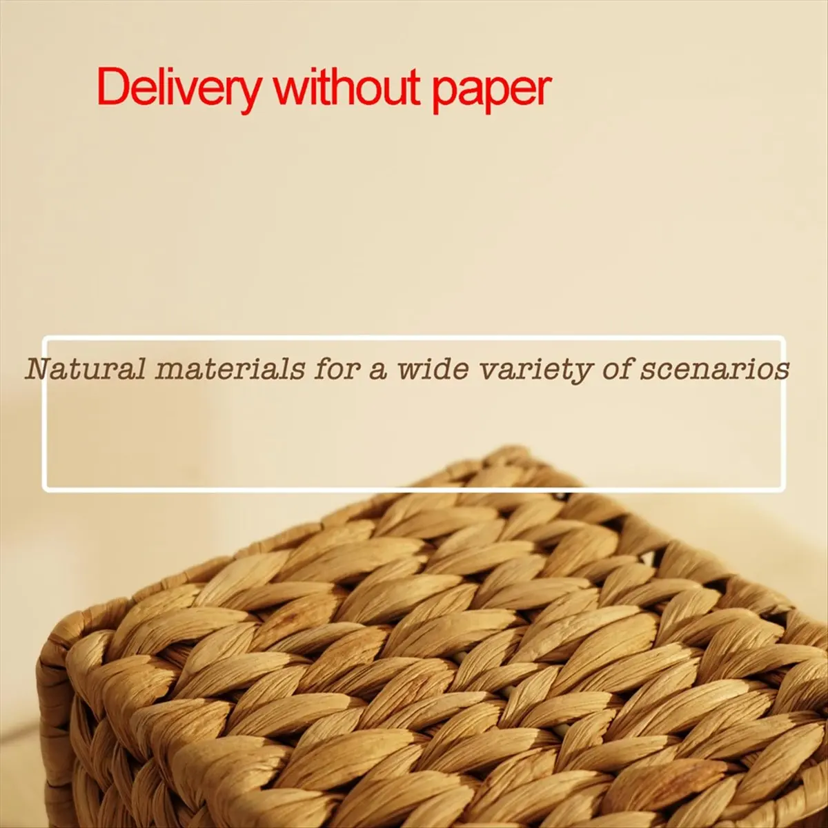 

KSOL Water Hyacinth Handwoven Tissue Box Cover, Handmade Wicker Napkin Box Holder, Rustic Decorative on Table and Bathroom