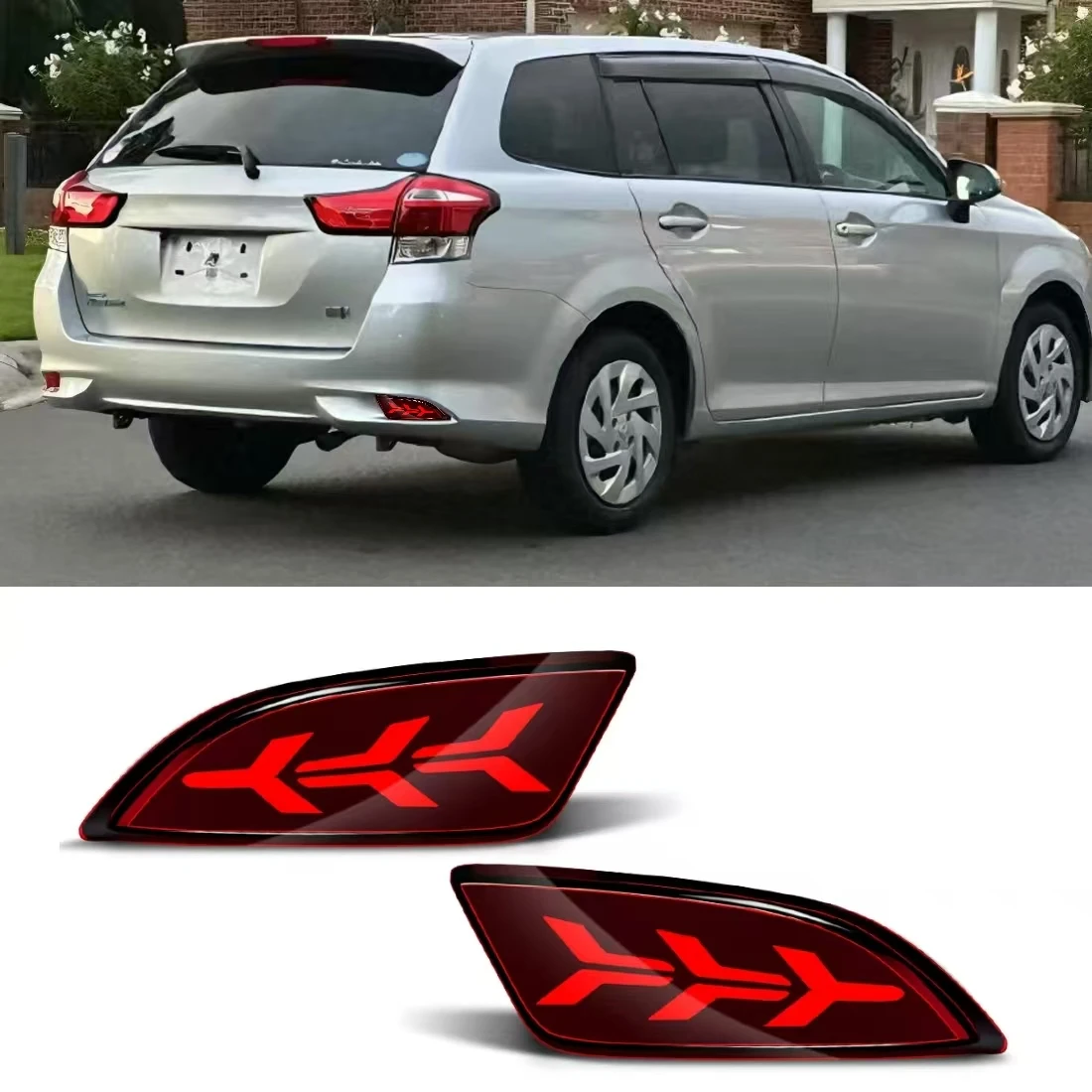 LED Rear Bumper Reflector Light For Toyota Camry 2015 2016/ Fielder 2015 - 2018 Brake Tail Lamp Flowing Turn Signal Light