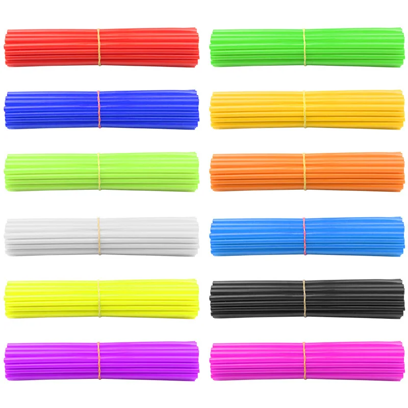 36 pz moto ruota parasched Protector avvolge cerchi Skin Trim Covers tubo per Motocross bicicletta Bike Cool accessori 12 colori