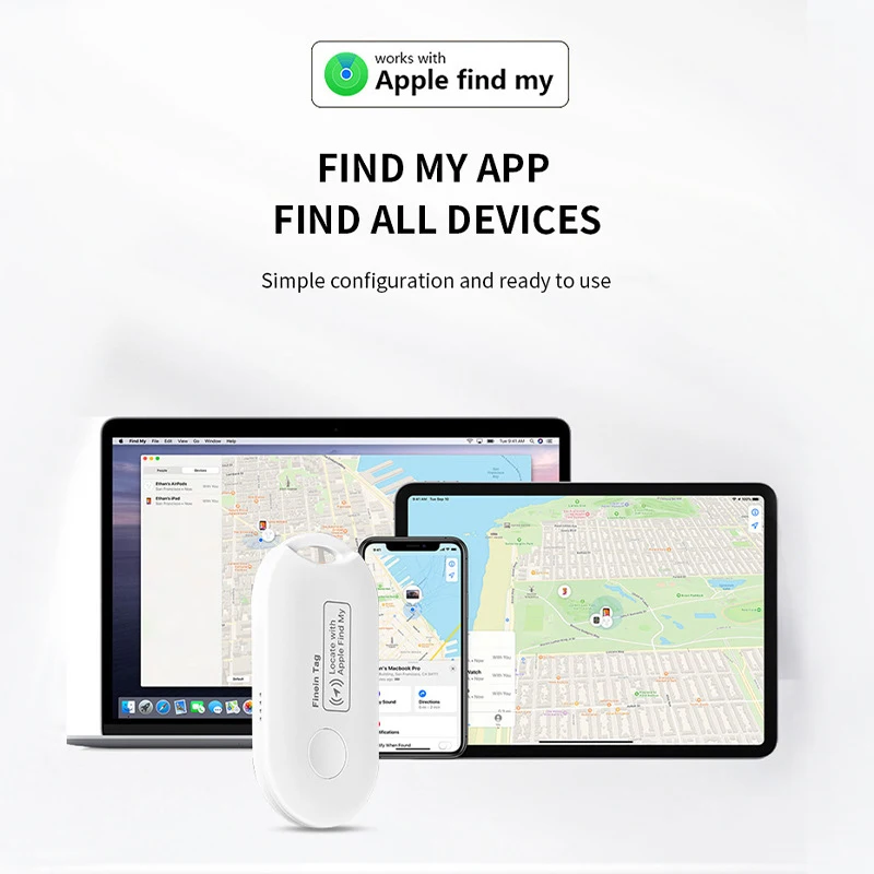 Smart Tag Global Locator GPS Tracker Works with iOS Apple Find My APP Anti-lost Finder Locator for Keys Wallet Car Pet Luggage