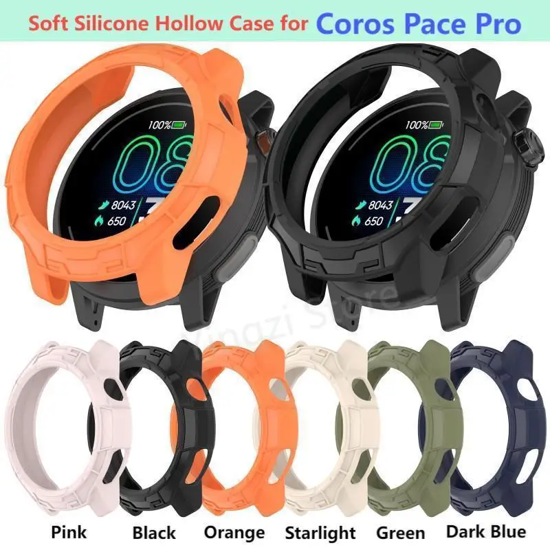 Soft Silicone Case Cover for Coros Pace Pro Smart Watch Strap Soft Protective Bumper Protector Shell COROS PACE Pro Accessories