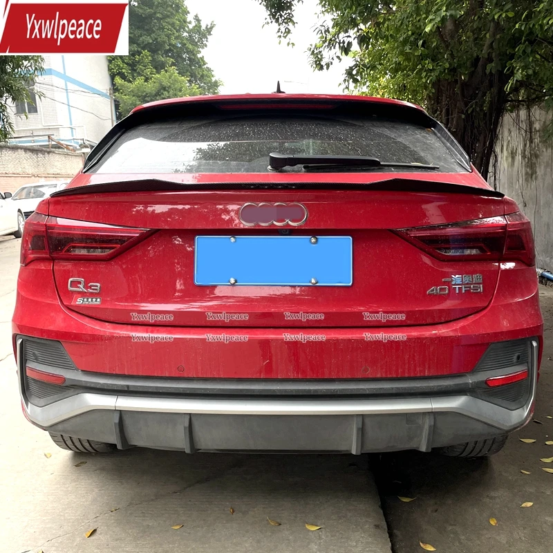 

For Audi Q3 Sportback 2019 2020 2021 2022 2023 High Quality ABS Plastic M4 Style Rear Trunk Lip Spoiler Car accessories