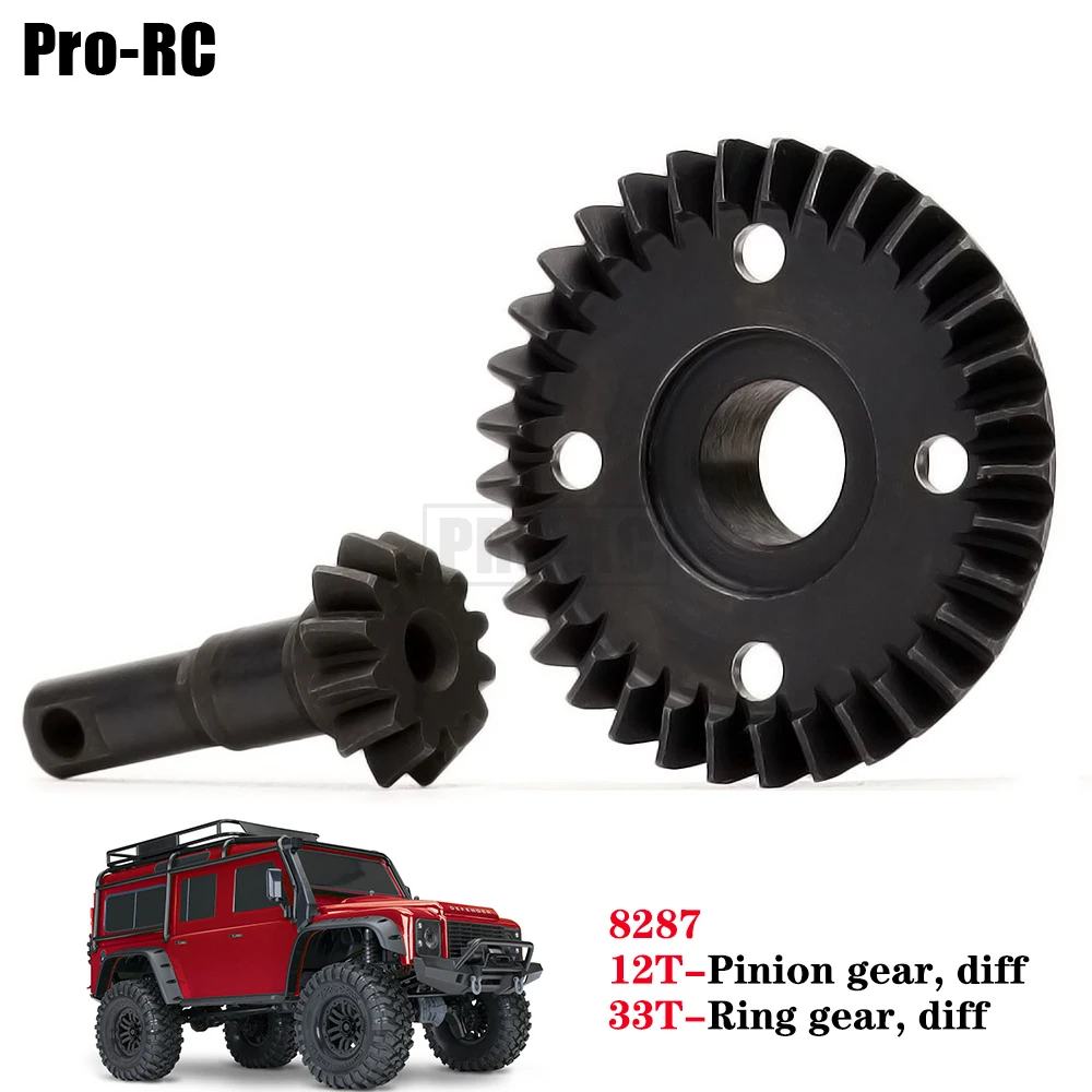 

1Set 8287 Steel Differential Ring / Pinion Gear Overdrive 12T - 33T for RC Car 1/10 Traxxas TRX4 TRX6 Bronco Chevrolet Sport