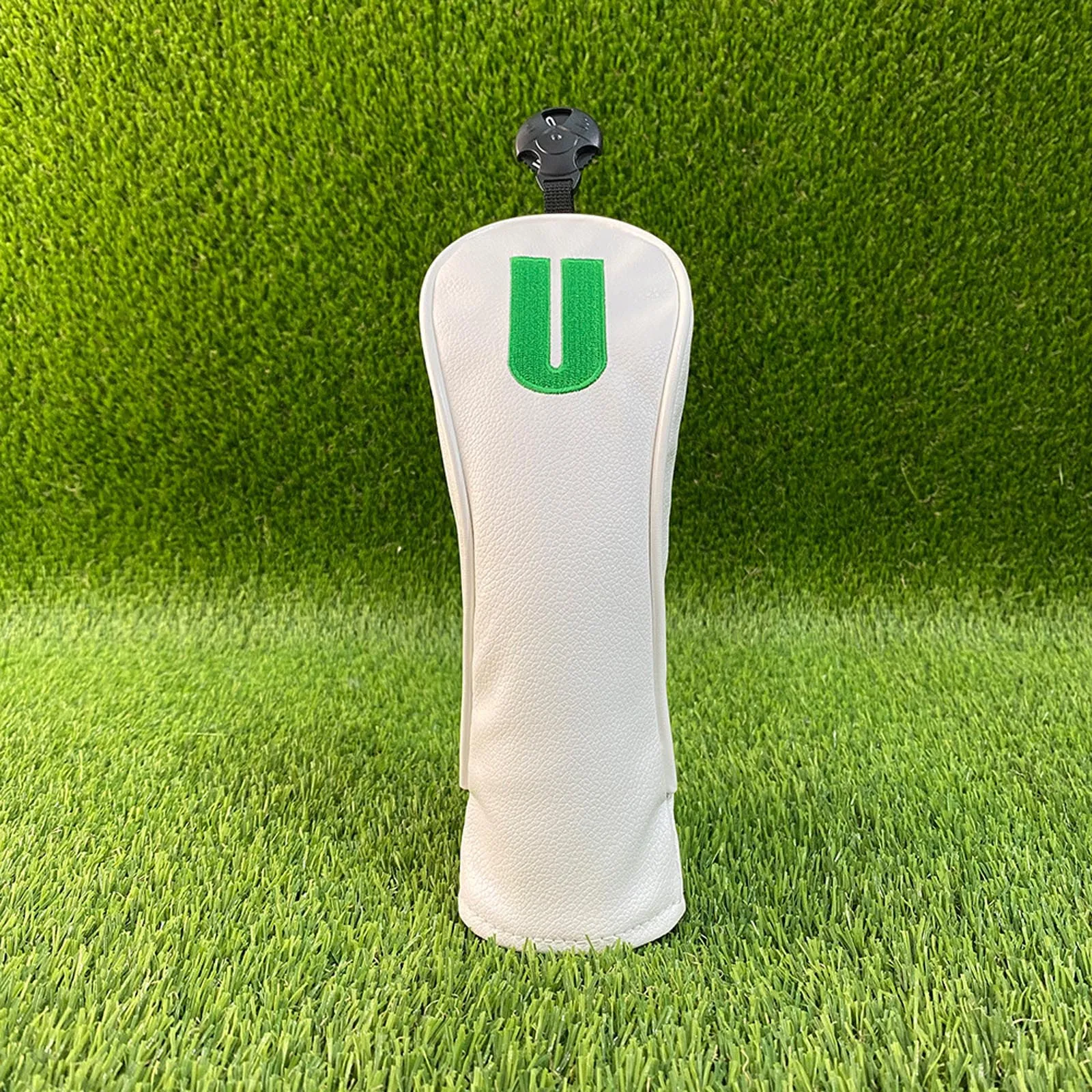 Number Embroidery Golf Headcover Elastic Bands Water Resistant Leather Club Head Cover with Soft Lining  Drivers Fairway UT view 4