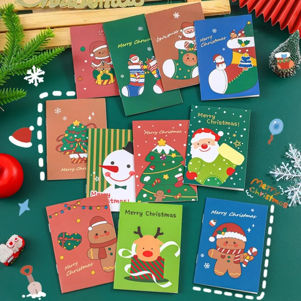 60PCS Creative Christmas Themed Mini Notebooks Portable Stationery & Perfect Gifts