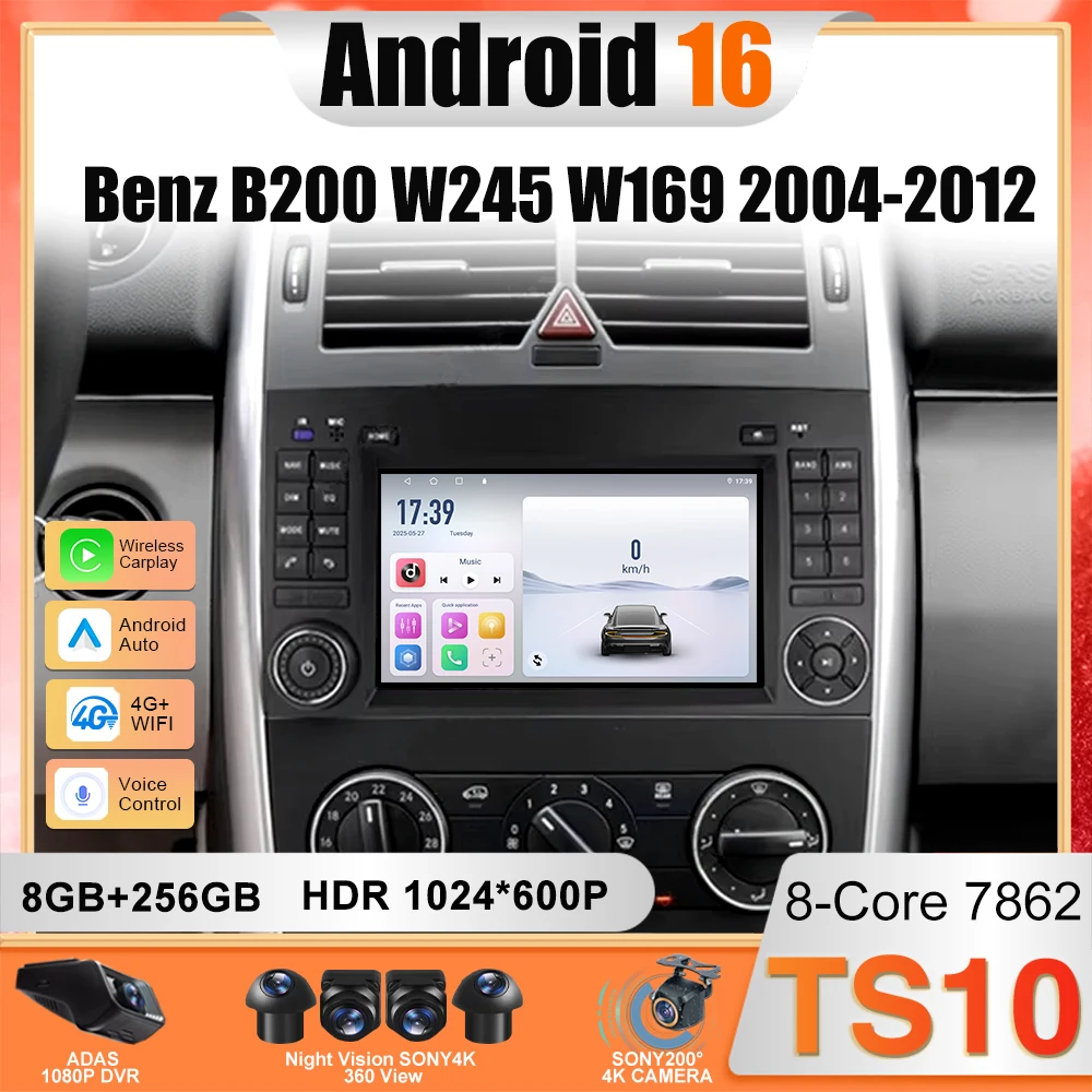 Car Radio For Benz B200 W245 W169 2004-2012 Viano VITO W639 2006-2016 Car Android Radio Intelligent Podofo CarPlay System 2din