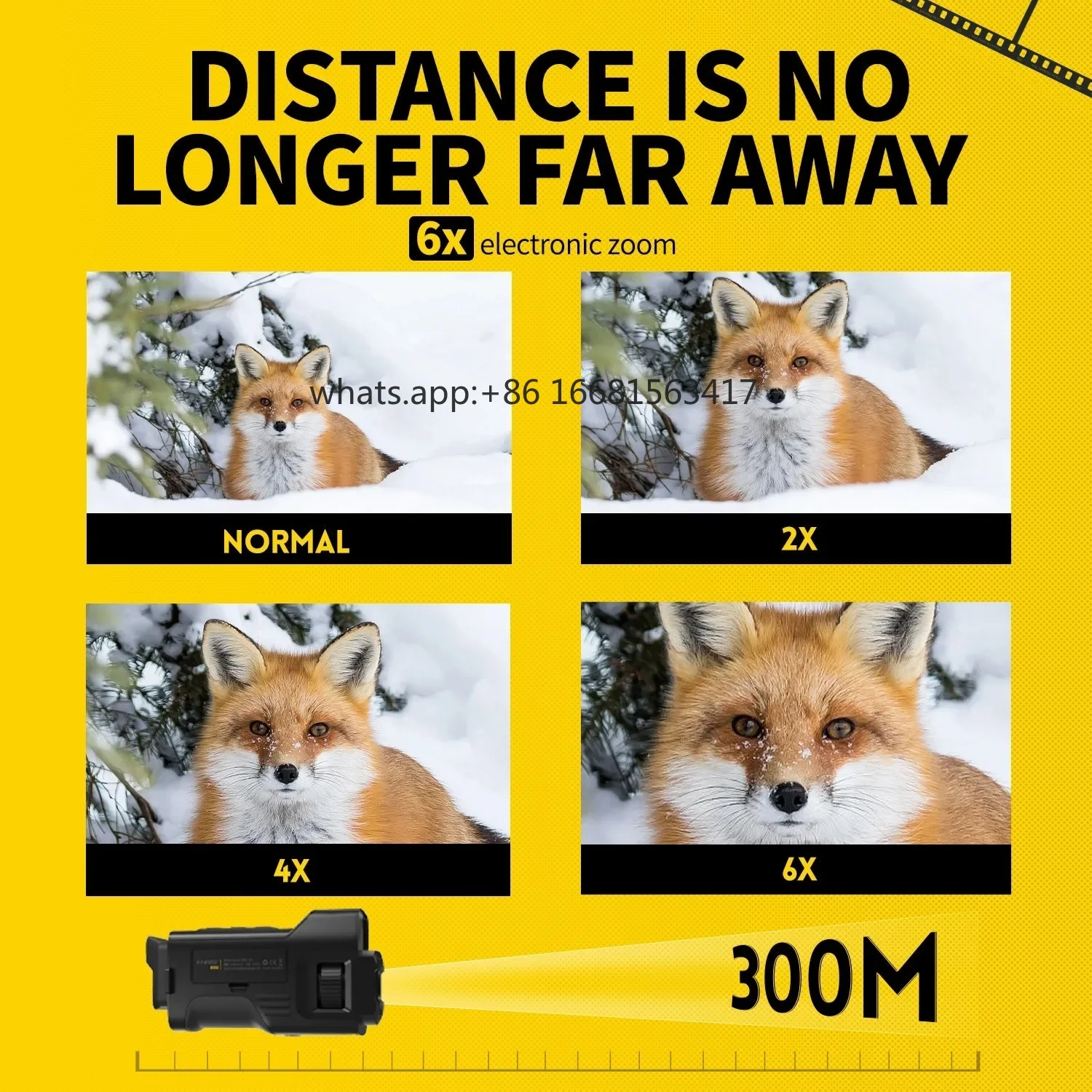 NVS-20 4K HD Monocular Night Vision Device  6x Digital Zoom 300m Hunting Telescope Outdoor Day Night Dual Use
